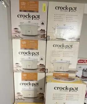 Cpscvc70-ss Crock-pot 7 Quart Slow Cooker Locking Lid Digital Countdown Oatmilk Cream