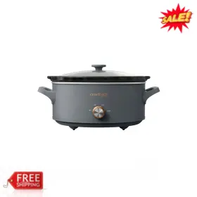 Cpscvm70-mus-015 Crock-pot Manual 7-quart Slow Cooker Mussel Grey Large Capacity Family Meals