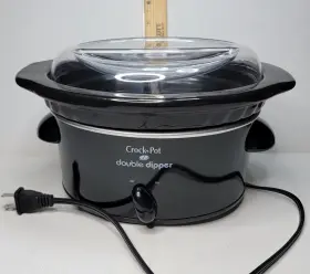 Dhp3207 Crock-pot Double Dipper 32 Oz Divided Slow Cooker Warmer 2 Sides Party Dip