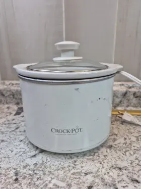 Scc111-wg-np Crock-pot The Original Slow Cooker White With Glass Lid