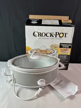 Sccpccm250-gy-wm Crock-pot Crockpot White Gray Mini Casserole Slow Cooker