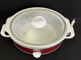 Sccpccm250n-r-wm Crock-pot Casserole 2.5 Quart Crockpot Red White #2