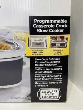 Sccpccp350-ss Crock-pot Programmable Digital Casserole Slow Cooker 3.5 Quart 9 Inch X 13 #2