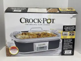 Sccpccp350-ss Crock-pot Programmable Digital Casserole Slow Cooker 3.5 Quart 9 Inch X 13