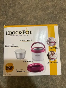 Sccplc200-pk-np Crock-pot New Lunch Food Warmer White And Black Nib #3