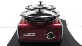 Sccpmd1-r Crock-pot Hook Up 2 Double Oval 1-quart Slow Cooker Red Tested Works #2