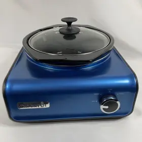Sccpmd2-bl Crock-pot Hook Up 2.5 Quart Round Slow Low Cooker Blue Tested Works