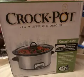 Sccpmp401033 Crock-pot Smart-pot Programmable Slow Cooker 3.8l 4 Quart Silver Black