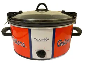 Sccpncaa600-ufl Crock-pot -florida Gators Football Team Colors And Graphics 6 Quart Slow Cooker Euc