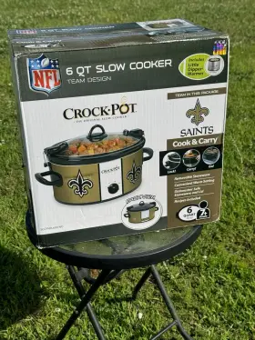Sccpnfl600-no Crock-pot Official Nfl New Orleans Saints 6 Quart Rare- Brand Sealed In Box