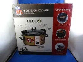 Sccpnfl600-sf Crock-pot San Francisco 49ers 6 Quart Slow Cooker Tailgate Party Nfl Football New #3 Sccpnfl600-sf Crock-pot San Francisco 49ers 6 Quart Slow Cooker Tailgate Party Nfl Football New #3
