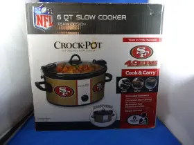 Sccpnfl600-sf Crock-pot San Francisco 49ers 6 Quart Slow Cooker Tailgate Party Nfl Football New Sccpnfl600-sf Crock-pot San Francisco 49ers 6 Quart Slow Cooker Tailgate Party Nfl Football New