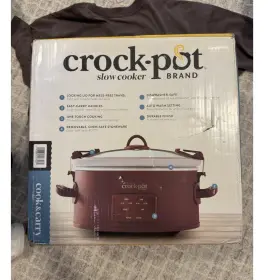 Sccpvl600p Crock-pot Cook And Carry 6 Quart Slow Cooker Purple Locking Lid Dishwasher Safe