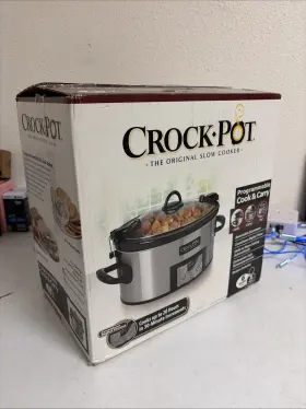 Sccpvl610t-s-a Crock-pot Slow Cooker 6 Quart Cook Carry Programmable Easy-clean 3 Settings