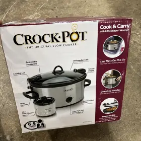 Sccpvl659-s Crock-pot Cook And Carry 6.5 Quart Slow Cooker With Little Dipper Warmer