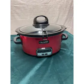 Sccpvlr609-r Crock-pot Cook And Carry Slow Cooker Red Programmable Locking Lid 6 Quarts