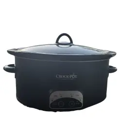 Sccpvp551-bf Crock-pot Slow Cooker 7-quart Oval Shape Black Programmable Used