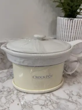 Crock-pot Scr-3 Crock-pot 3 Quart Slow Cooker White Stoneware With Lid Settings Portable