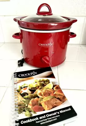 Scr200-r Crock-pot Model Original Slow Cooker Red Removable Stoneware 2 Quart