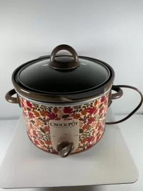 Scr250-fl Crock-pot Slow Cooker Round 2.5 Quart Autumn Leaves Fall Rare Edition