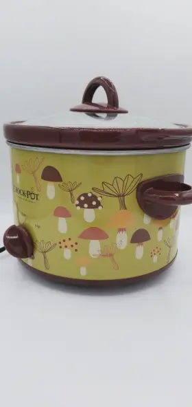 Scr250-fm2 Crock-pot With Mushrooms Avocado Green Model Hard To Find Tested #3