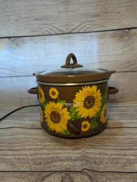 Scr250-snf Crock-pot Rare Slow Cooker Sunflowers Brown 2.5 Quart Limited Edition 2013 Euc
