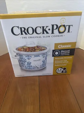 Scr250dk-033 Crock-pot 2.5 Quart Manual Slow Cooker Damask Pattern Stoneware New