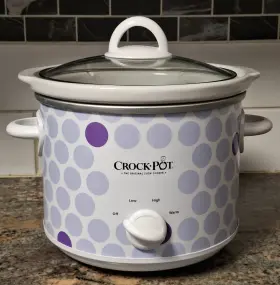 Scr300-polka Crock-pot 2.5 Quart Manual Slow Cooker Purple Polka Dot Tested Works