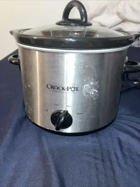 Scr300-ss Crock-pot Scr300ss Stainless Steel 3-quart Round Manual Slow Cooker -black Used