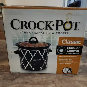 Scr400-blt Crock-pot 4-quart Classic Slow Cooker Black Manual Temperature Control