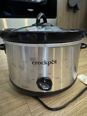 Crock-pot Scr400-g-br Crock-pot Slow Cooker Stainless Steel 6-quart With Glass Lid - Manual 3-setting