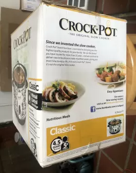 Scr450-pt Crock-pot Model Black And White Damask Pattern 4.5 Quart Slow Cooker #2