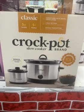 Scr503-sp Crock-pot Classic Original Slow Cooker 5-quart Round With Little Dipper Warmer