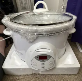 Scrc507-w Crock-pot Crockpot 5 Quart Slow Cooker - White With Countdown Digital Timer