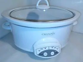 Scvp-550-w-np Crock-pot Smart-pot Slow Cooker Scvp550-w Heavy Ceramic Oval White 5.5 Quart Tested
