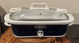 Scvpccm350-bl Crock-pot Casserole Slow Cooker 3 Quart Rectangular Blue With Lid Manuel