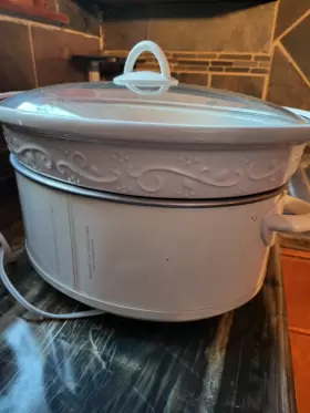 Scvpe600 Crock-pot Rival Smartpot 5 Quart White Stoneware Slow Cooker Tested See Pic #3