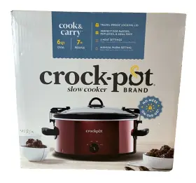 Sspvl600-rs-br1 Crock-pot Crockpot 6-quart Manual Slow Cooker Red Dishwasher Oven Safe