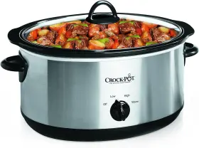 Scv700-s-br Crockpot 123456 7 Quart Oval Manual Slow Cooker Stainless Steel