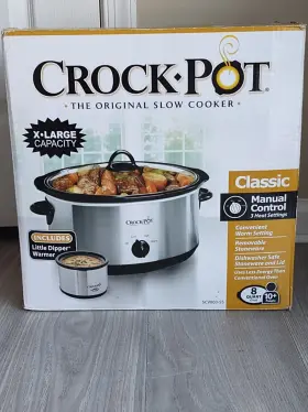2133116 Crockpot 8 Quart Oval Slow Cooker Digital Countdown Display Auto Warm Setting