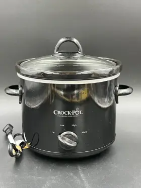 Scr300-b Crockpot Crock-pot Brand 3 Quart Round Manual Slow Cooker Stainless Steel And Black
