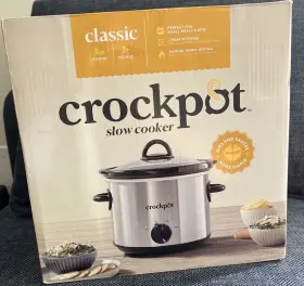 Scr300-s-br Crockpot 3 Quart Stainless Steel Slow Cooker Heat Settings Silver