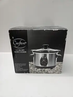 4393-08 Crofton Slow Cooker 1.5 Quart Stainless Removable Stoneware