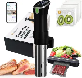 1100w Cruxo 445037393320 Sous Vide Cooker Kit With App Control Immersion Circulator Led Dis