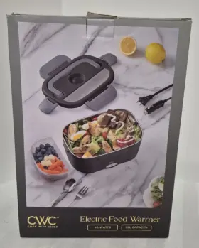 Cwc Ywlb22-blk New Electric Lunch Box Food Warmer 40w 1.5l Cap 12v Or 110v Work