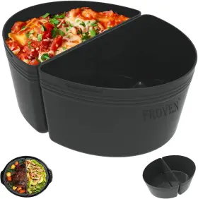 Day Gadgets Llc. 445033316309 6 Quart Silicone Slow Cooker Divider Liners Oval. Thickened Weighted And Sturdy R