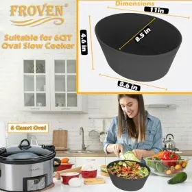 Day Gadgets Llc. 676737800079 6 Quart Silicone Slow Cooker Liners Oval. Thickened 6- 1 Compartment #2