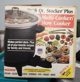 Dcp-861 Dazey 8 Quart Stocker Plus Crock Pot Slow Cooker Fryer Steamer Dcp-861 Dazey 8 Quart Stocker Plus Crock Pot Slow Cooker Fryer Steamer