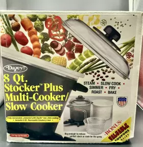Dcp860 Dazey Vtg 8 Quart Stocker Plus Crock Pot Slow Multi Cooker Fryer Model With Box #2 Dcp860 Dazey Vtg 8 Quart Stocker Plus Crock Pot Slow Multi Cooker Fryer Model With Box #2