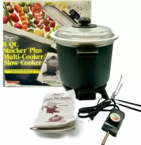 Dcp860 Dazey Vtg 8 Quart Stocker Plus Crock Pot Slow Multi Cooker Fryer Model With Box Dcp860 Dazey Vtg 8 Quart Stocker Plus Crock Pot Slow Multi Cooker Fryer Model With Box